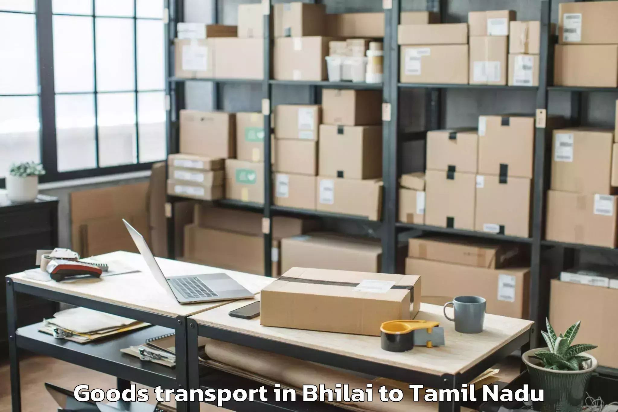 Top Bhilai to Vaniyambadi Goods Transport Available